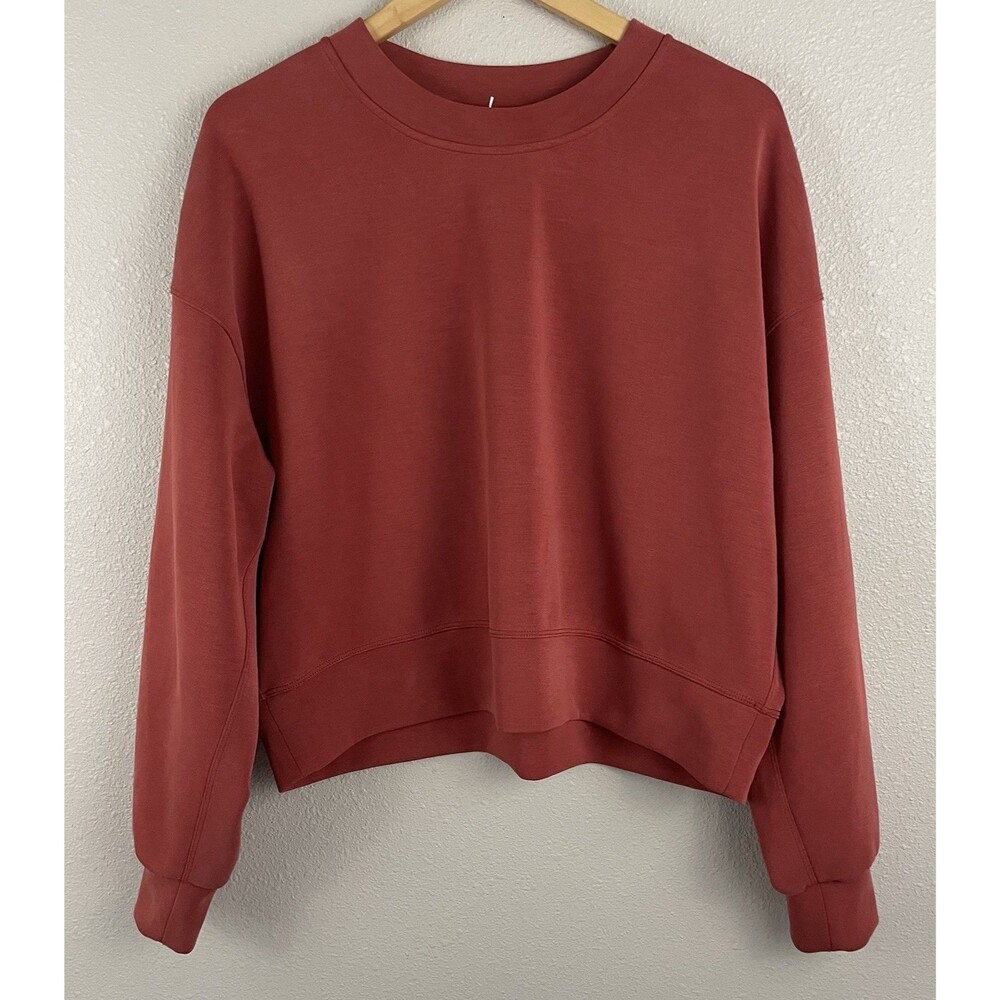 Lululemon Size 10 Perfectly Oversized Cropped Crew Softstreme Sweatshirt Cayenne